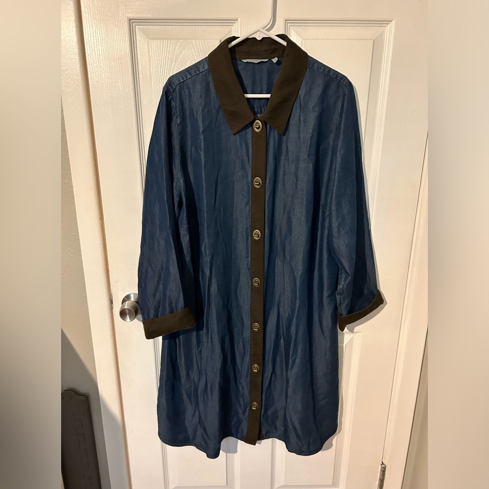 Soft Surroundings tencel turn lock button dress size 2X